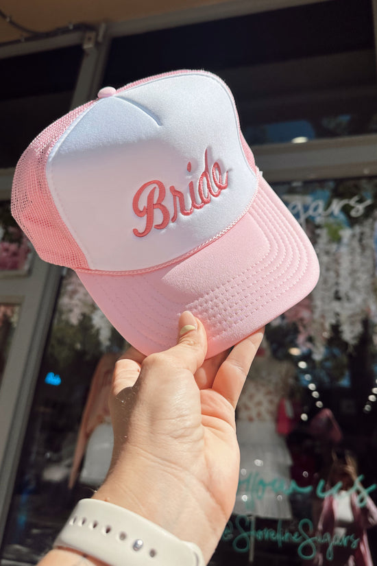 Bride Trucker Hat Pink