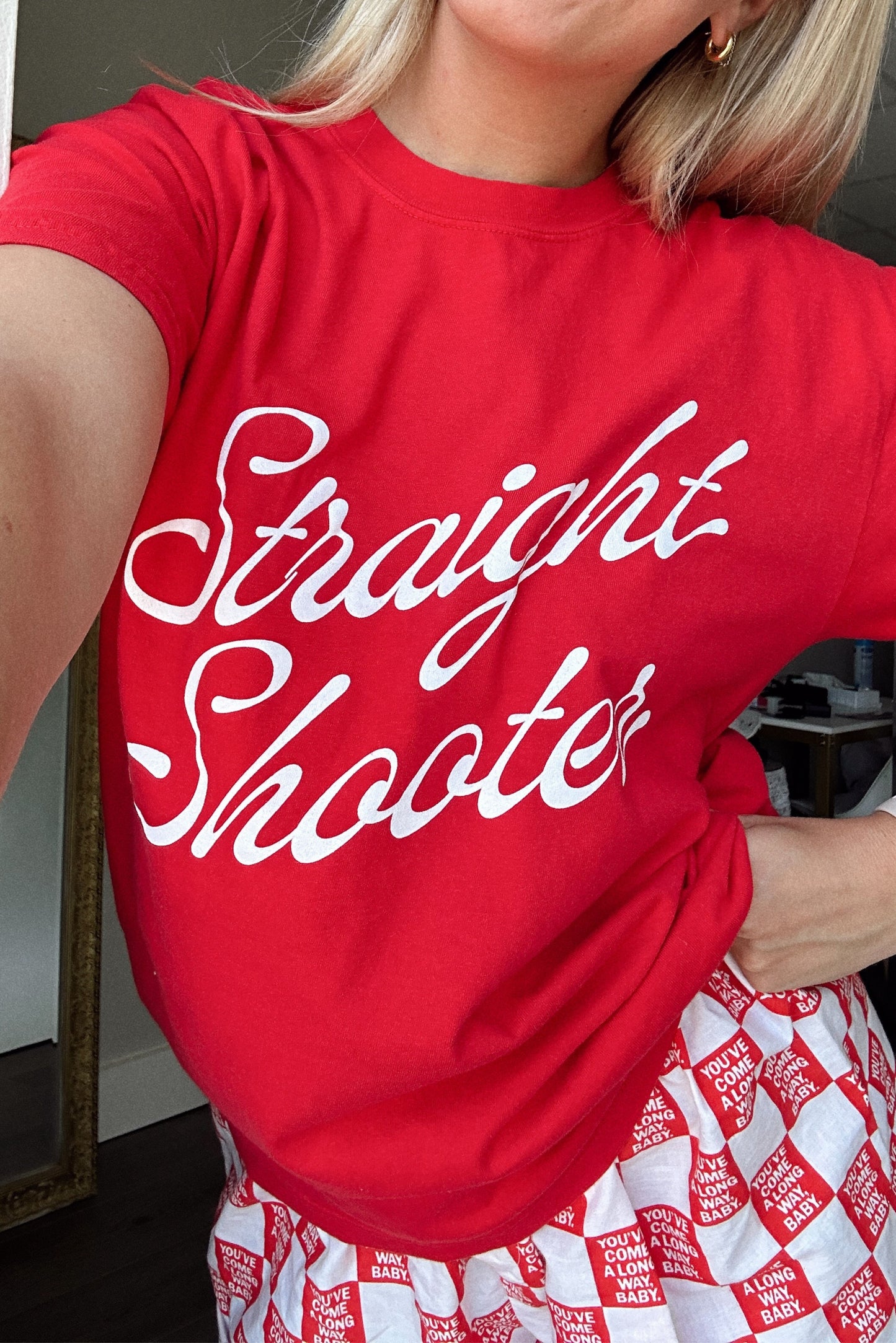 Straight Shooter Tee Red