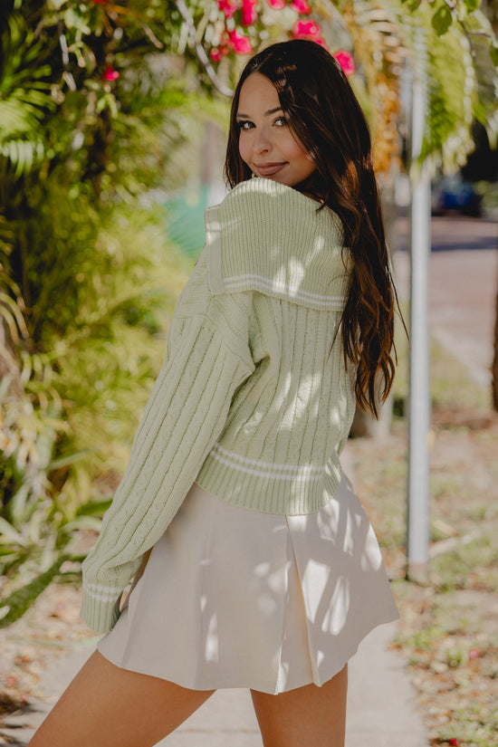 Wendy Zip Up Sweater Melon *Online Exclusive*