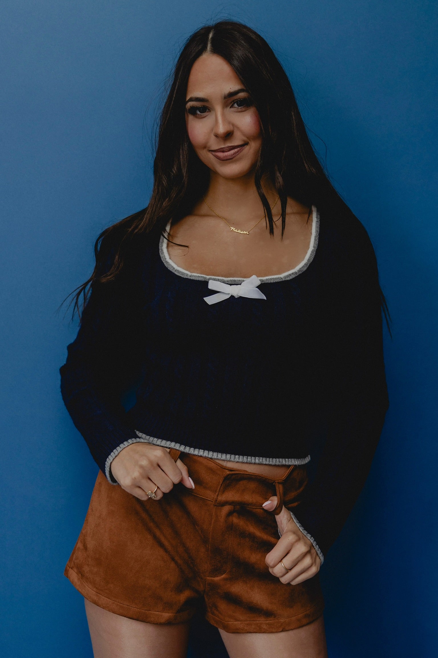 He Said She Said Knit Top Navy – Shoreline Sugars Boutique