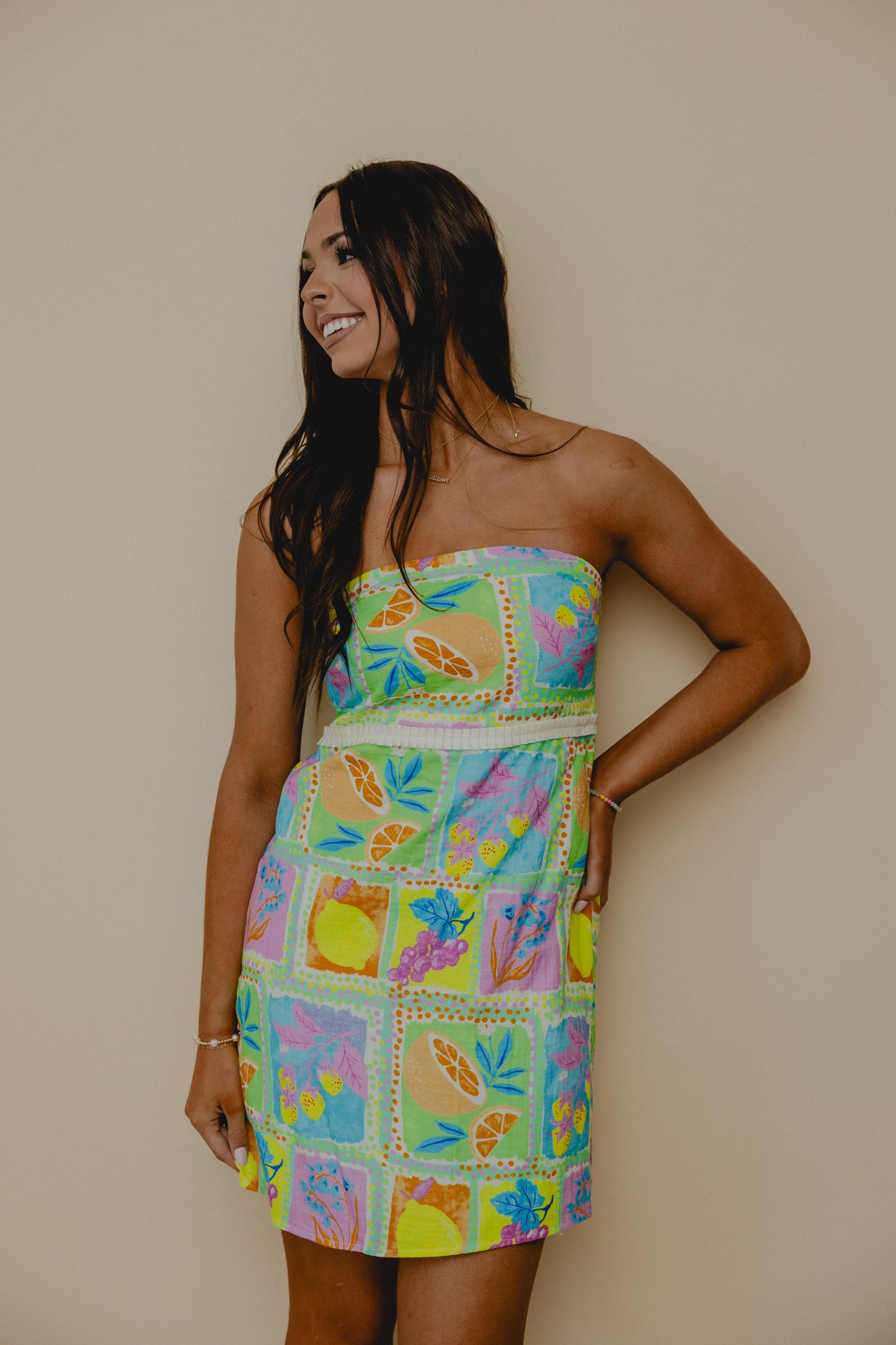 Mimosa Strapless Dress Multi