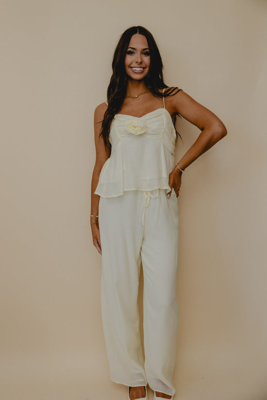 Load image into Gallery viewer, Spritz Tie Waist Pants Ivory
