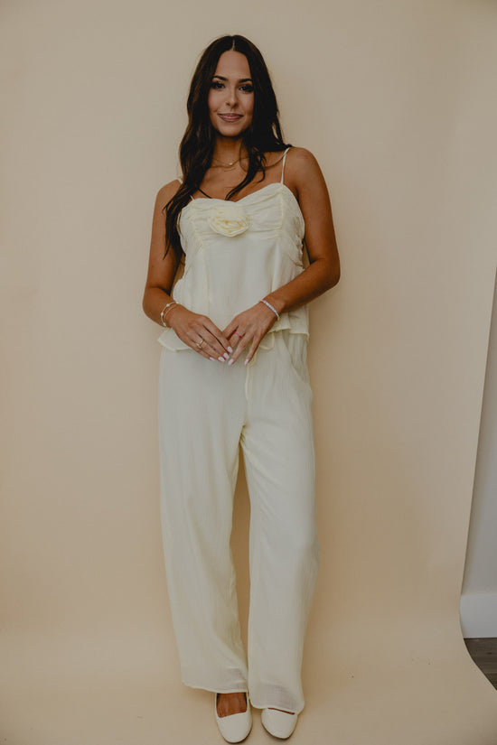 Load image into Gallery viewer, Spritz Tie Waist Pants Ivory
