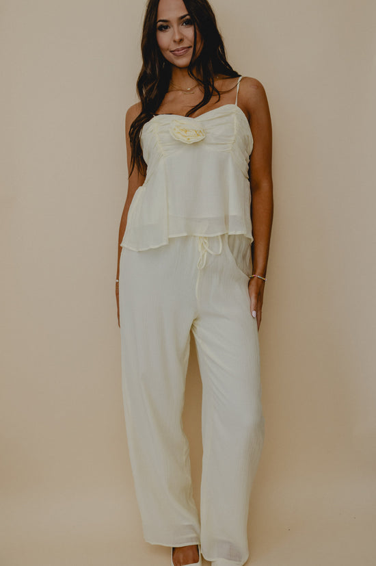 Spritz Tie Waist Pants Ivory