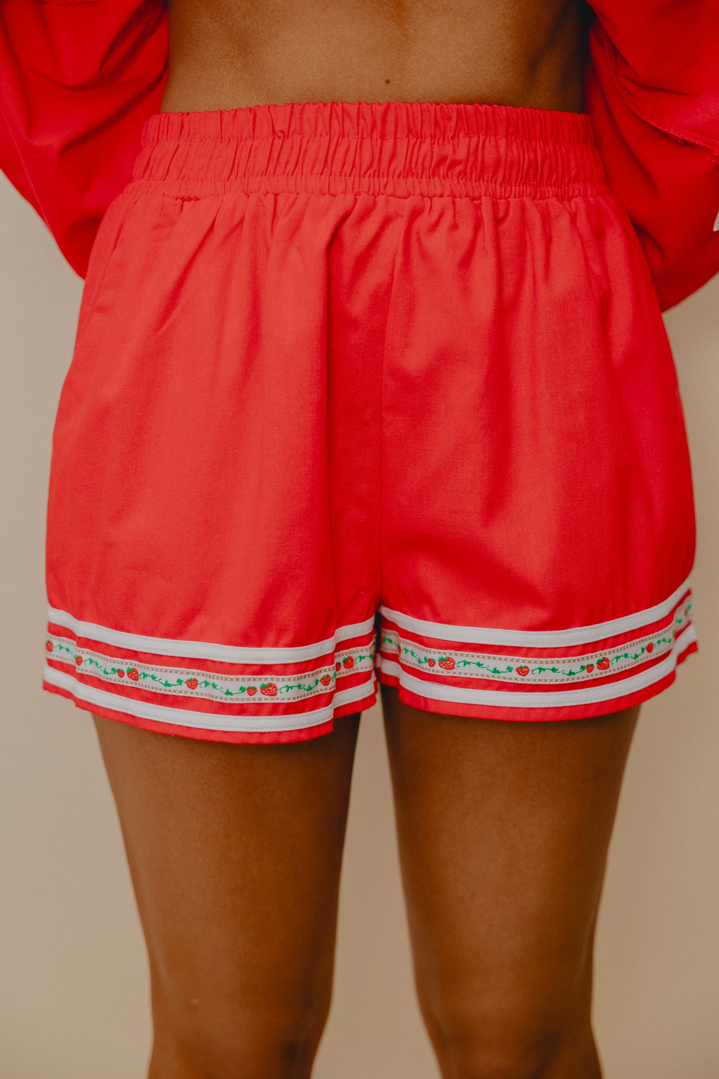 Own It Berry Embroidered Tank Red