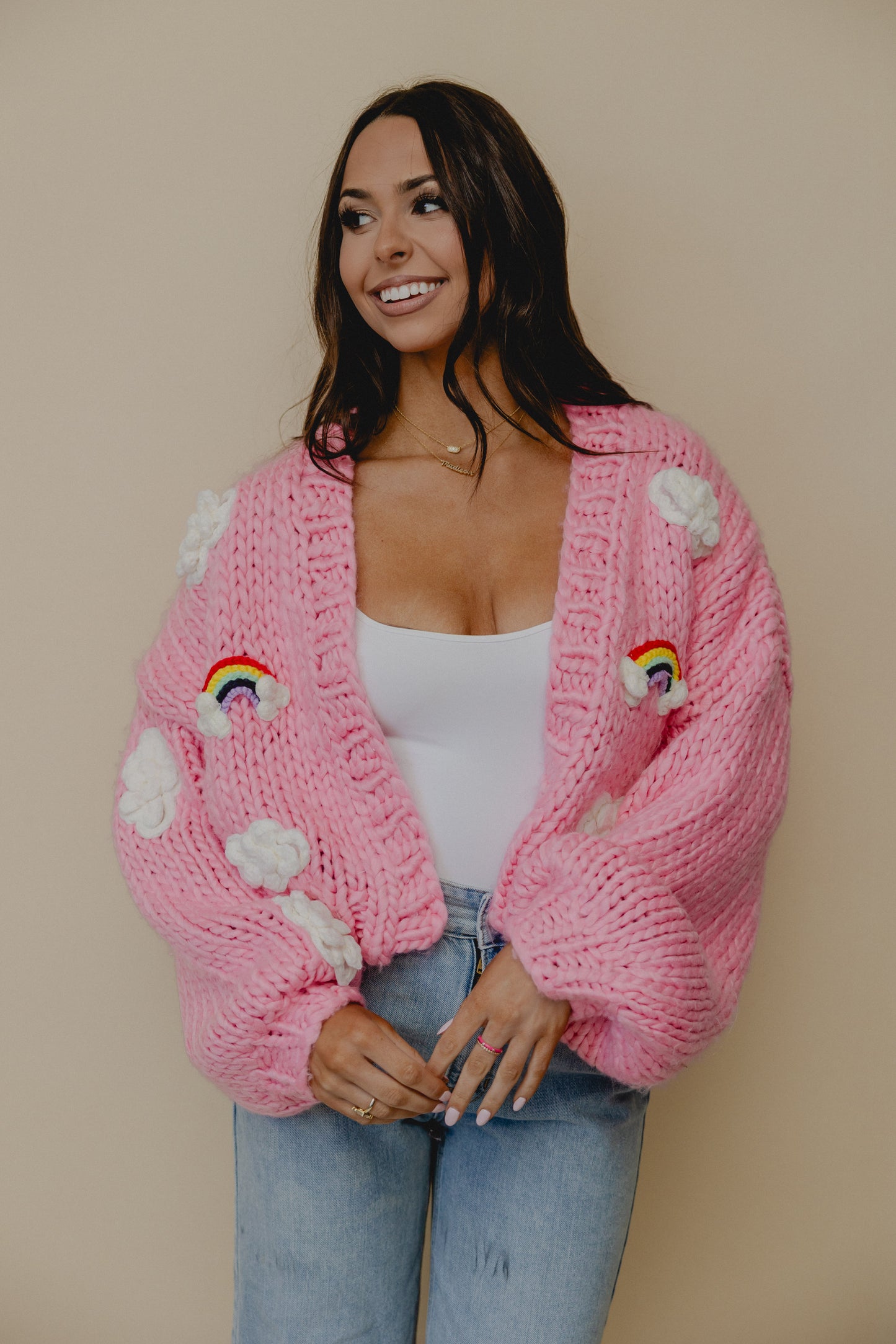 Over The Rainbow Cardigan Pink
