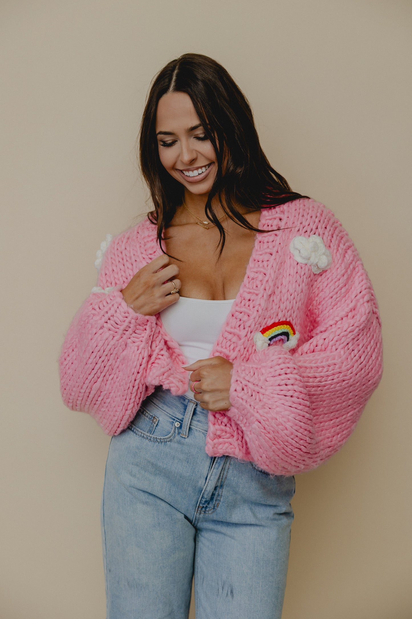 Over The Rainbow Cardigan Pink
