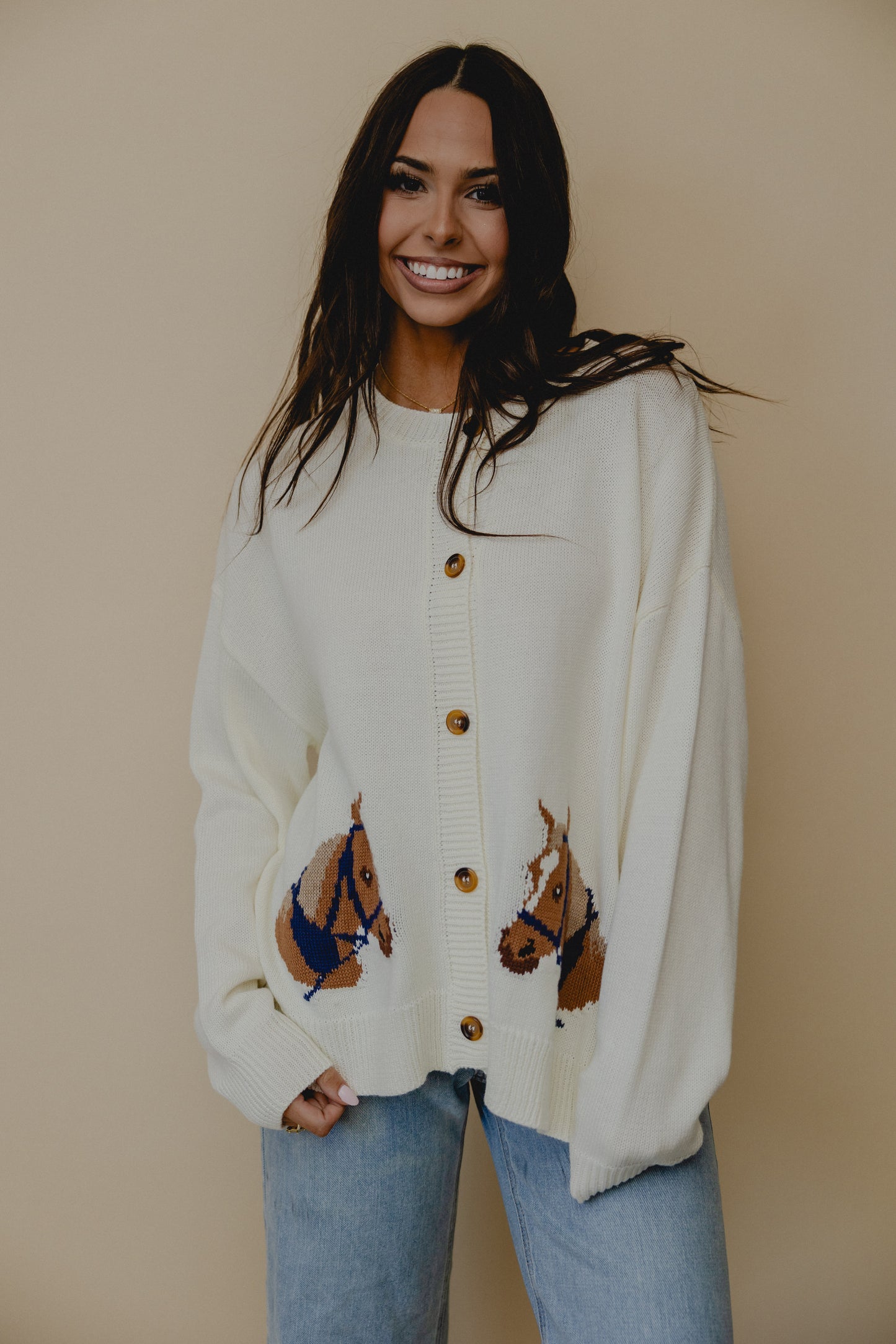 At The Stables Cardigan White