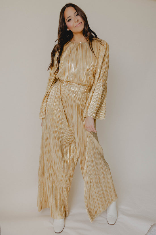 Golden Years Pleated Jumpsuit
