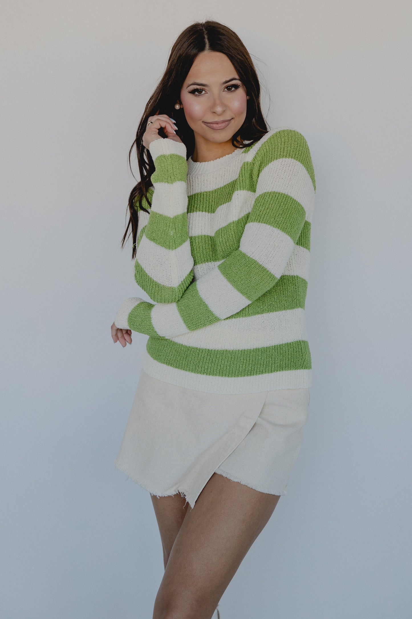 Key Lime Pie Stripe Sweater