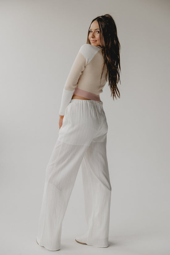 Load image into Gallery viewer, Malika Crinkle Pants Off White

