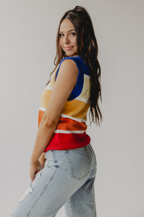 Load image into Gallery viewer, Cult Classic Stripe Vest Blue
