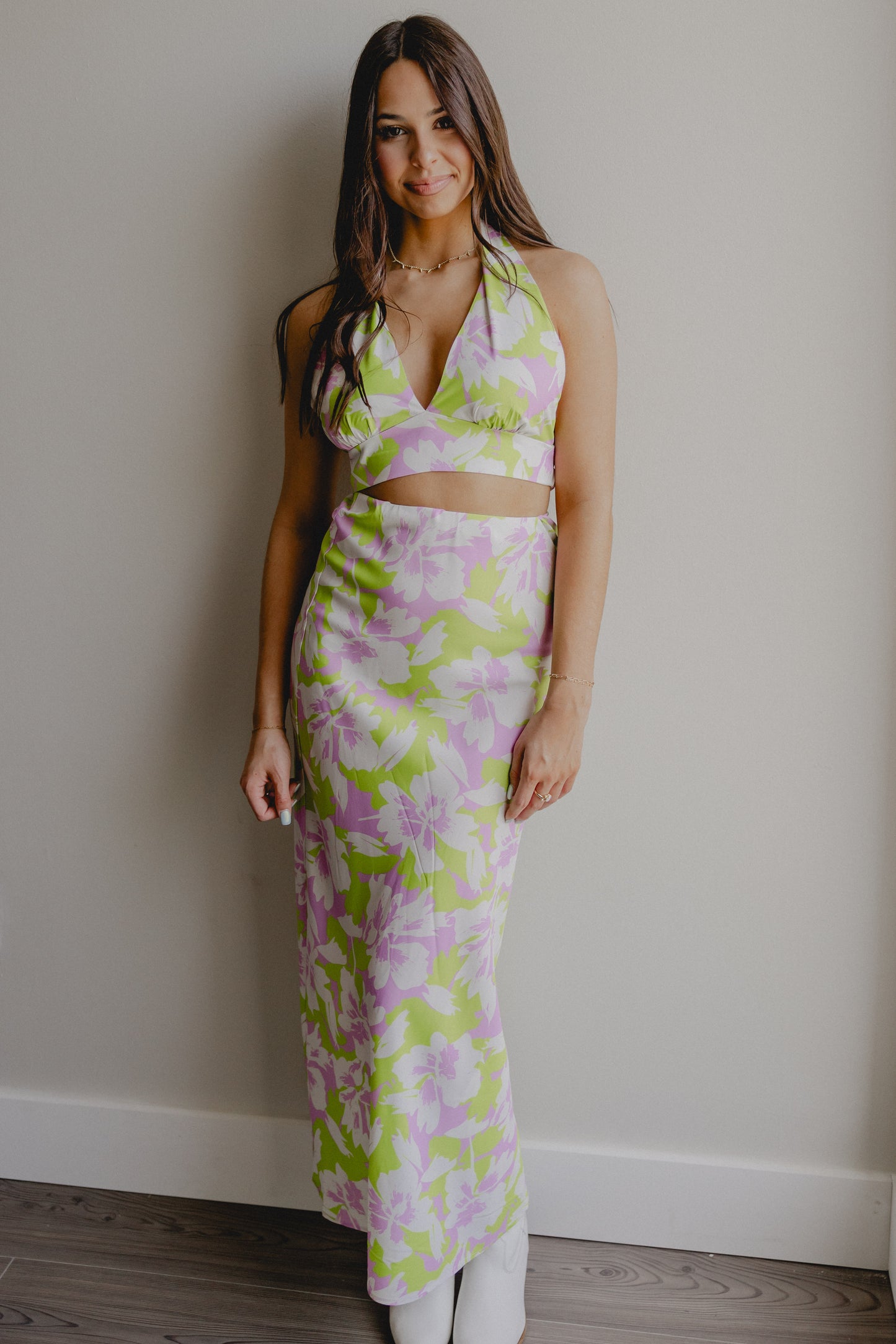 Hawaiian Tropic Skirt Lime/Lilac