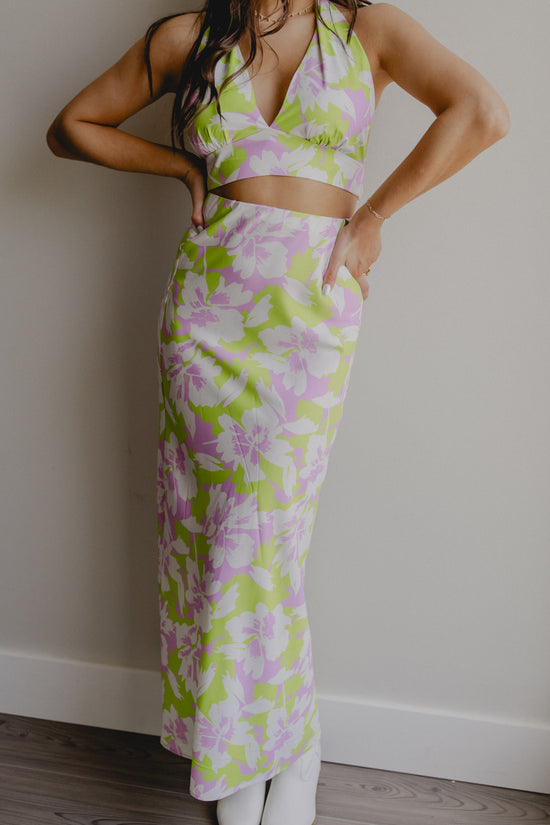 Hawaiian Tropic Skirt Lime/Lilac
