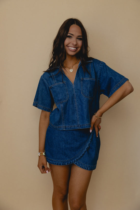 Hotel California Wrap Skort Denim