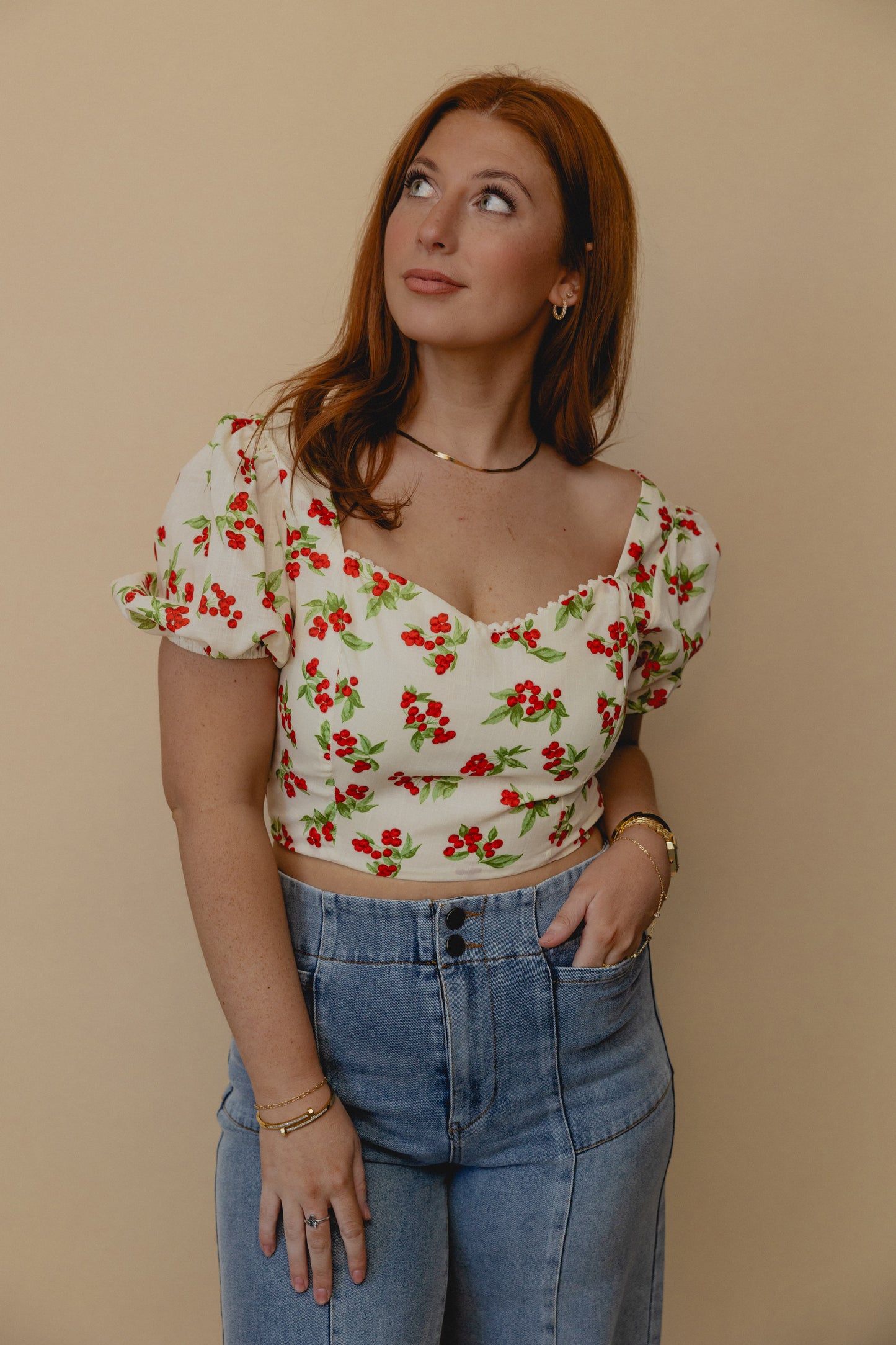 Moral Of The Story Floral Top Cream/Red
