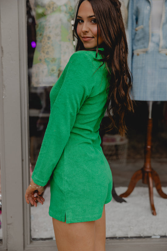 Jelly Much Terry Romper Green