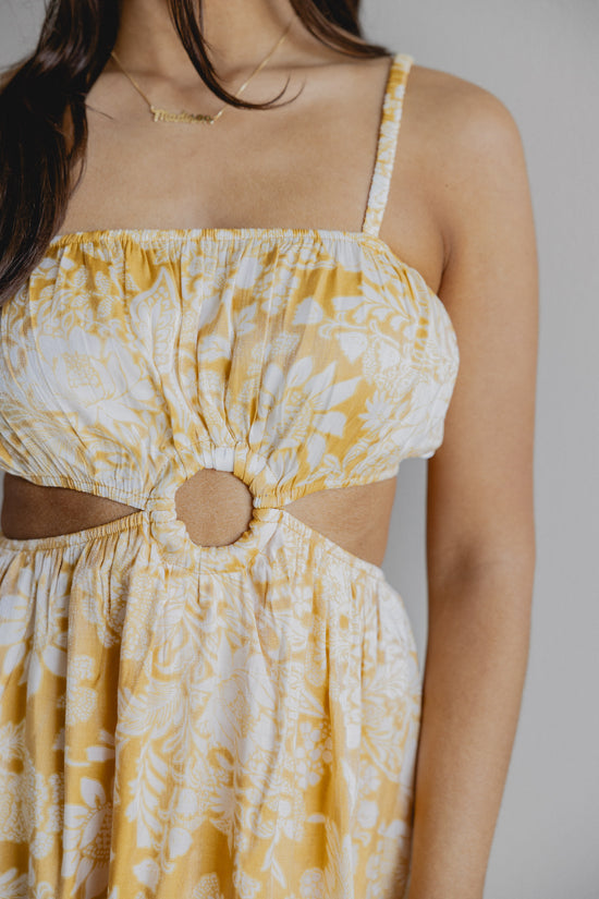 Back To You Cut Out Dress Yellow