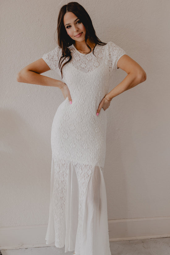 Gold Dust Woman Lace Maxi Ivory