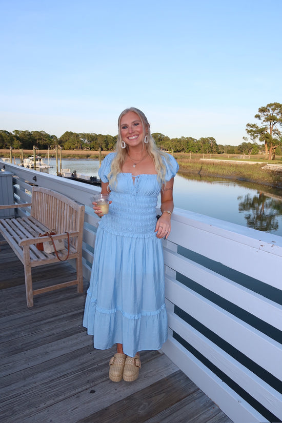Honey Bunch Babydoll Maxi Blue