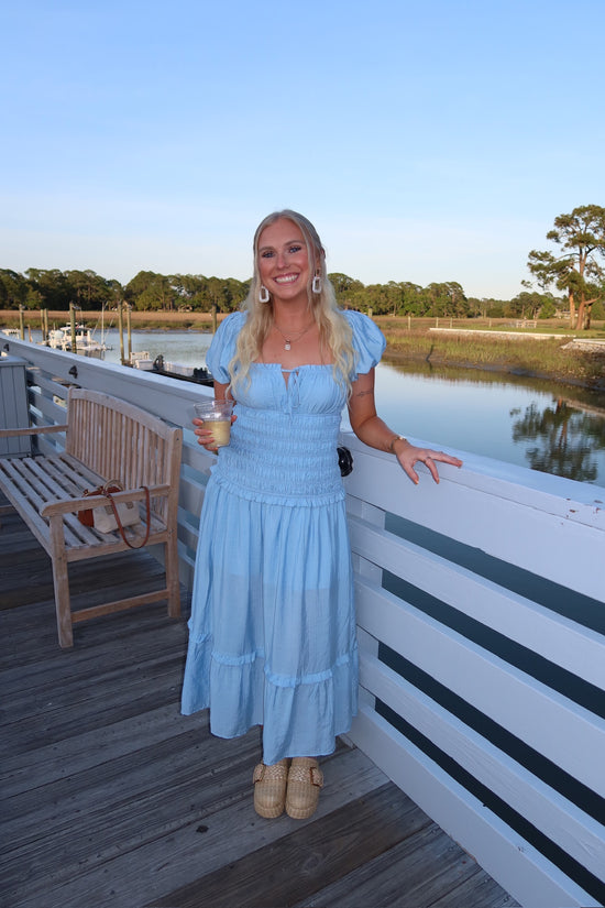 Honey Bunch Babydoll Maxi Blue