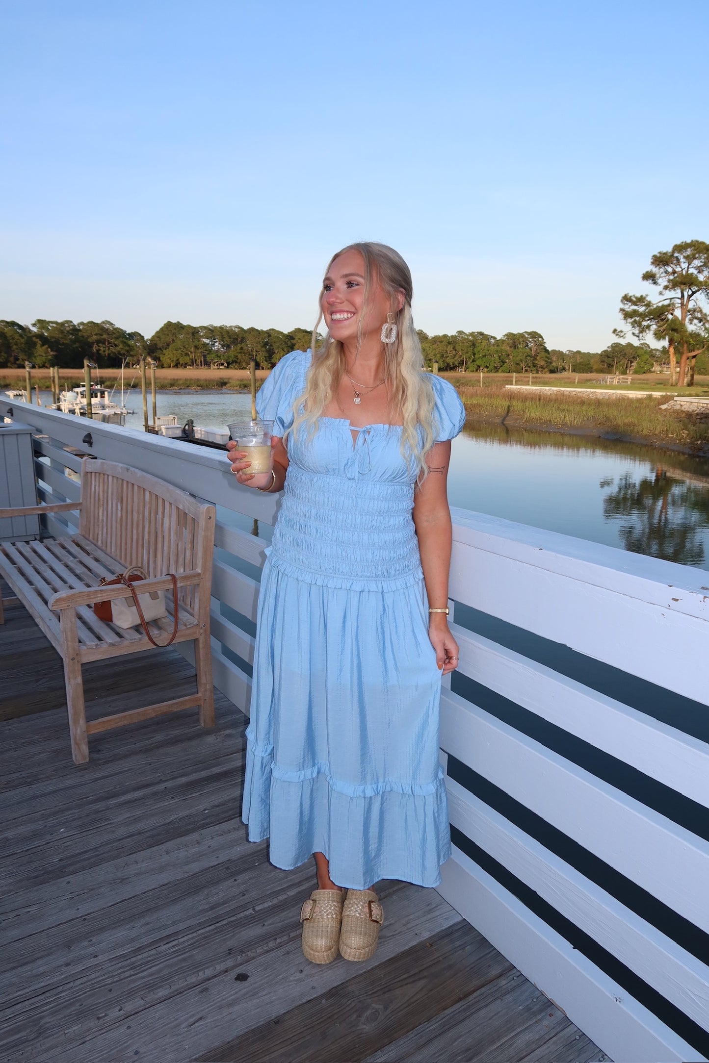 Honey Bunch Babydoll Maxi Blue