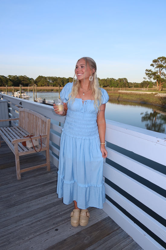 Honey Bunch Babydoll Maxi Blue