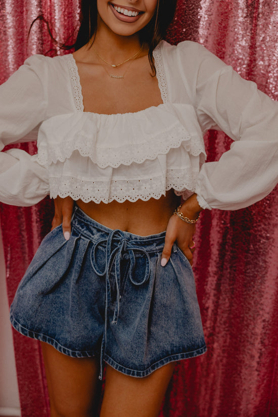 Sweetest Style Ruffle Blouse White