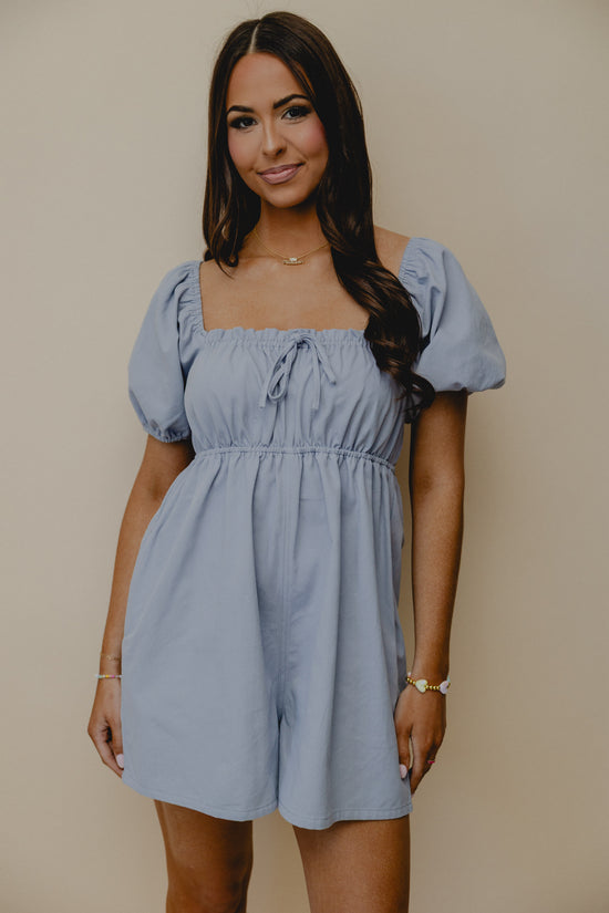 Wild Idea Babydoll Romper Baby Blue