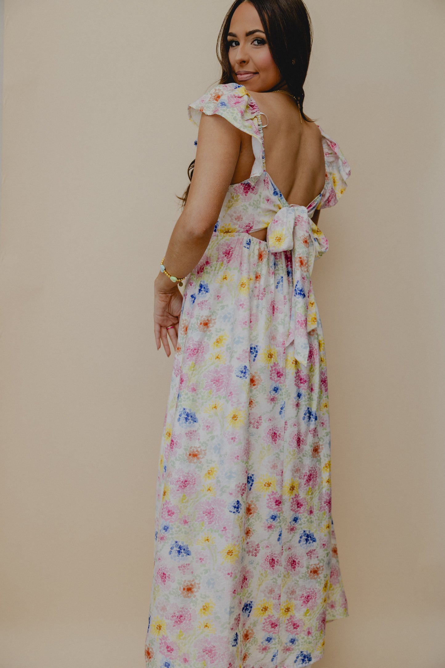 A La Mode Floral Maxi Fuschia Multi