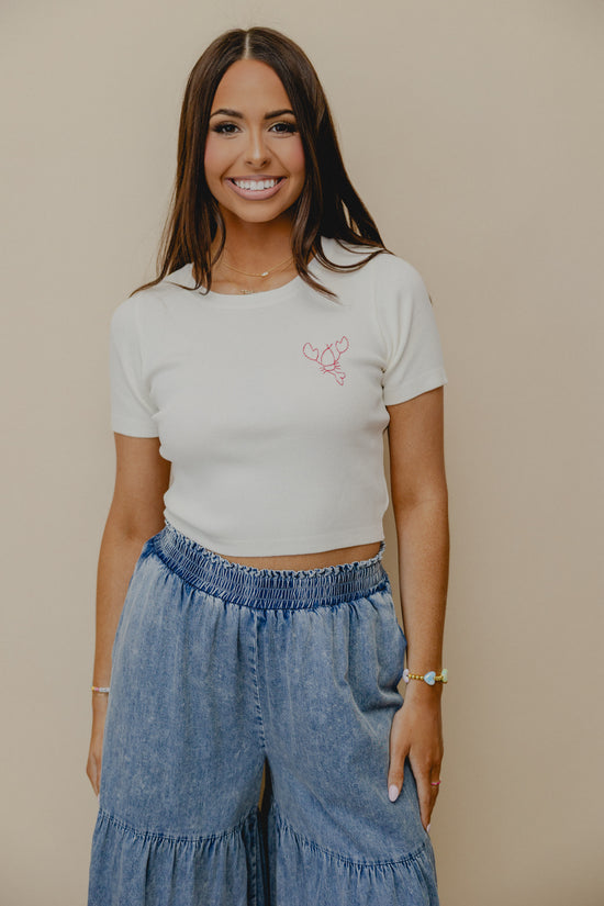 Dancing Lobster Tee White