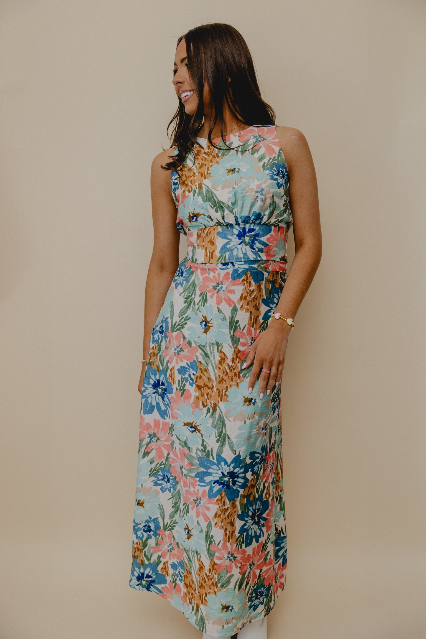 Cheyenne Floral Open Back Top Multi