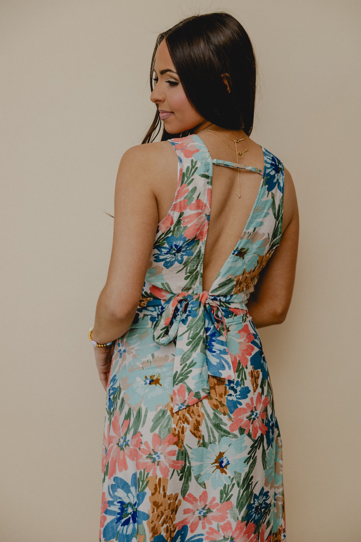 Cheyenne Floral Open Back Top Multi