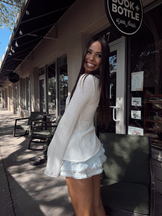 Little Space Knit Top White
